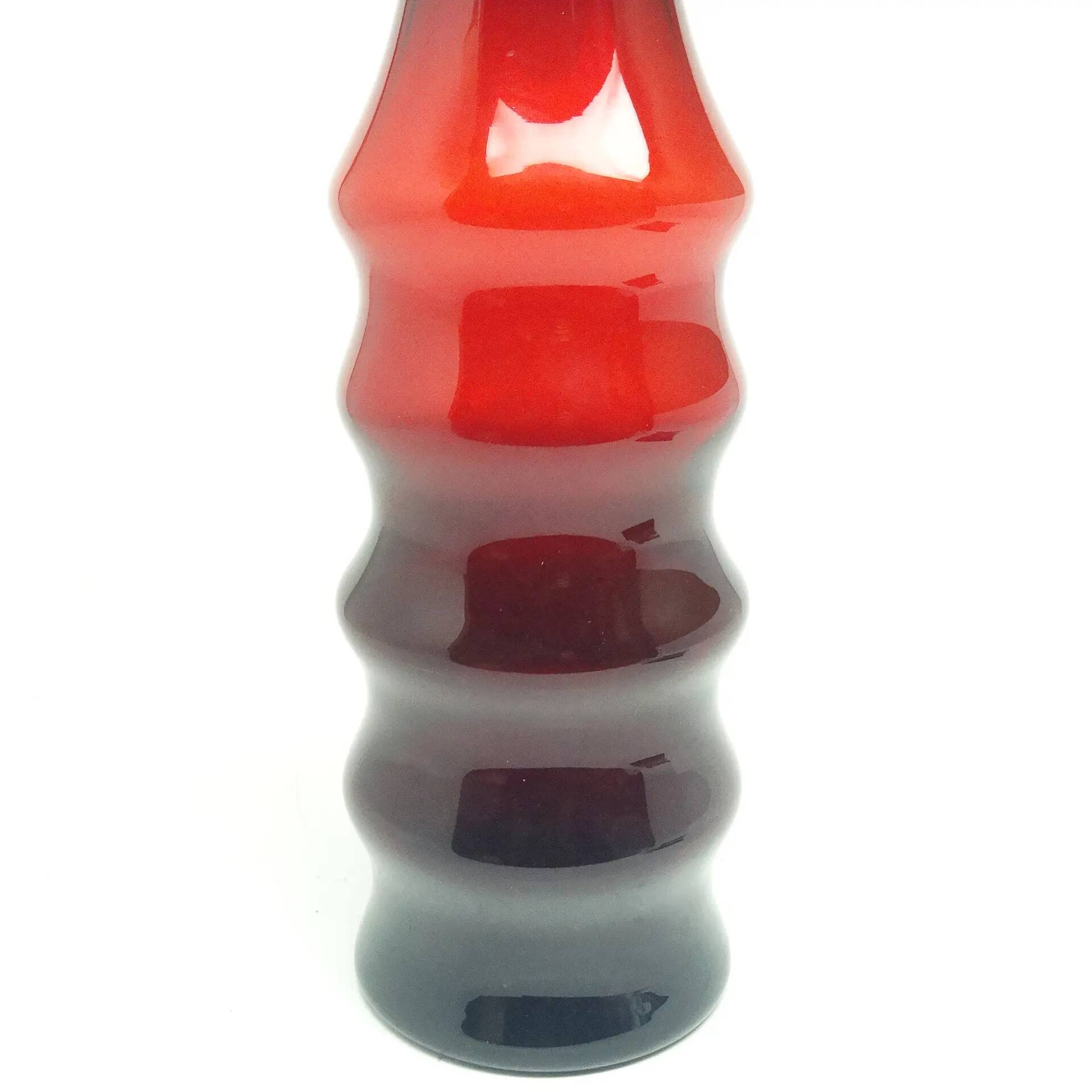 Giraffe vase, postmodernism, glass, design by K. Krawczyk, Huta Sudety, Poland, 1970s