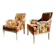 Paire de bergères laqué Louis XVI circa 1950