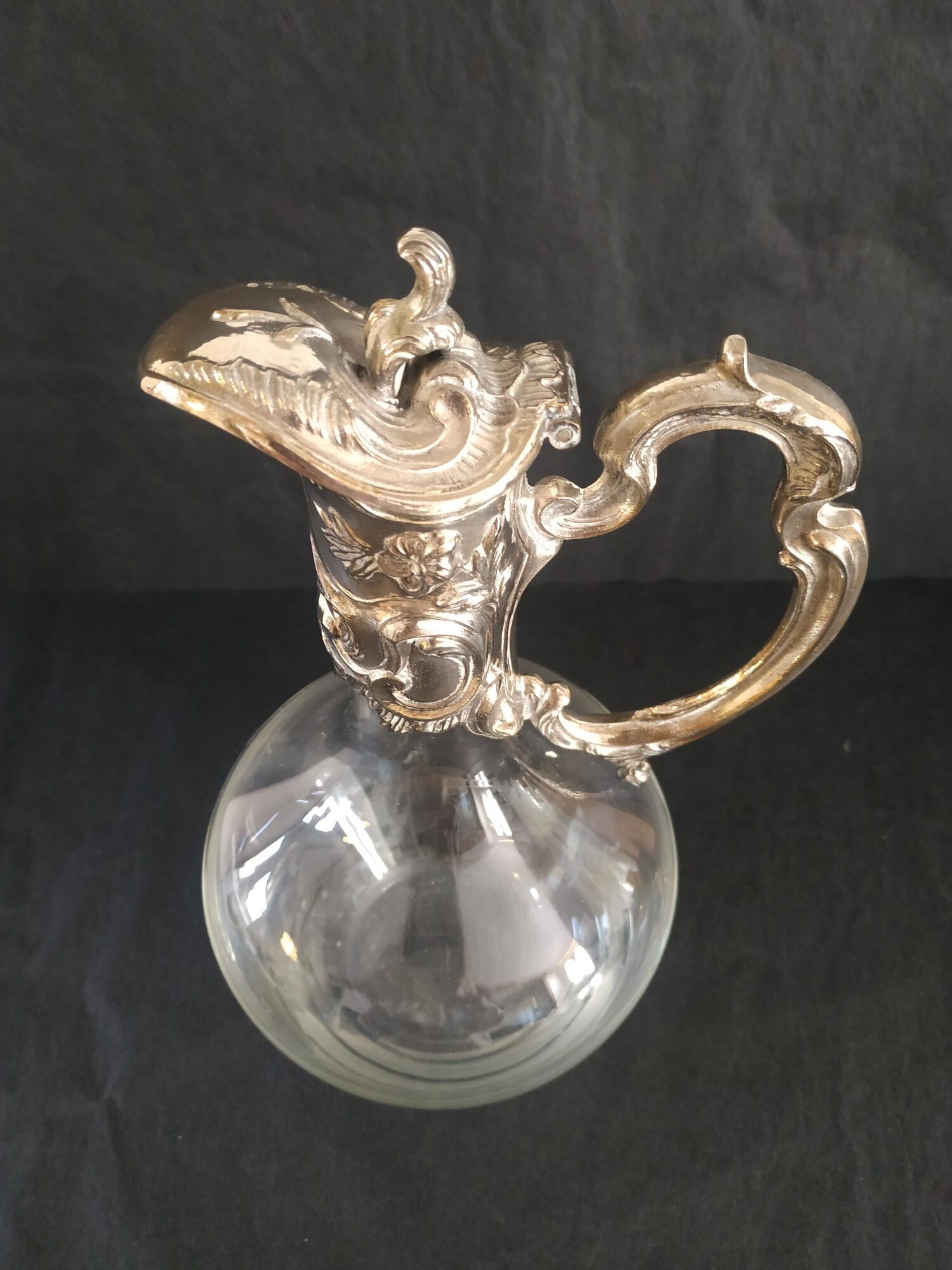 Silver metal ewer "tuileries" ercuis