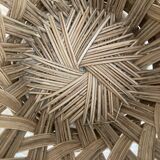 Vintage woven wicker plant pot cover