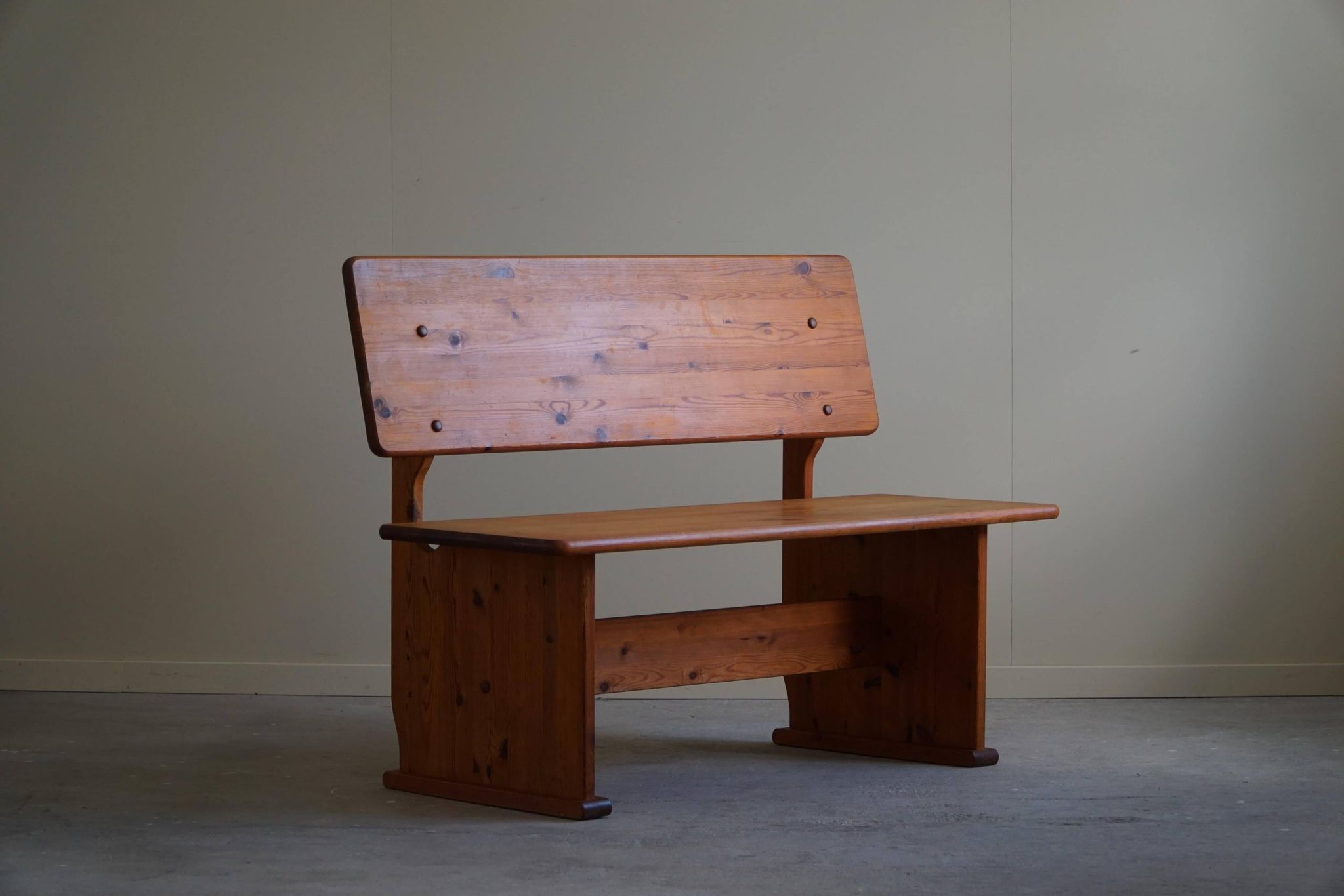 Modern Mid-Century Pine Bench, Made by a Swedish Cabinetmaker in the 1970s