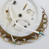 Golden mount and glass globe ceiling light