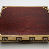Game box in marble marquetry and hard stones, late nineteenth