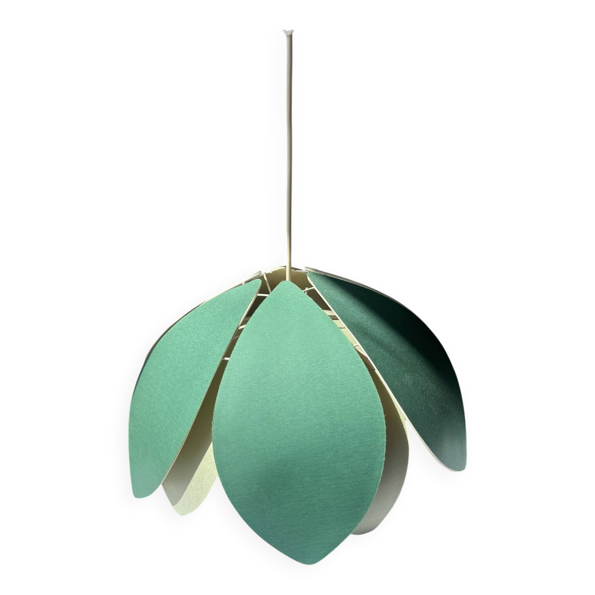 Suspension vintage fleur de lotus verte, 12 pétales