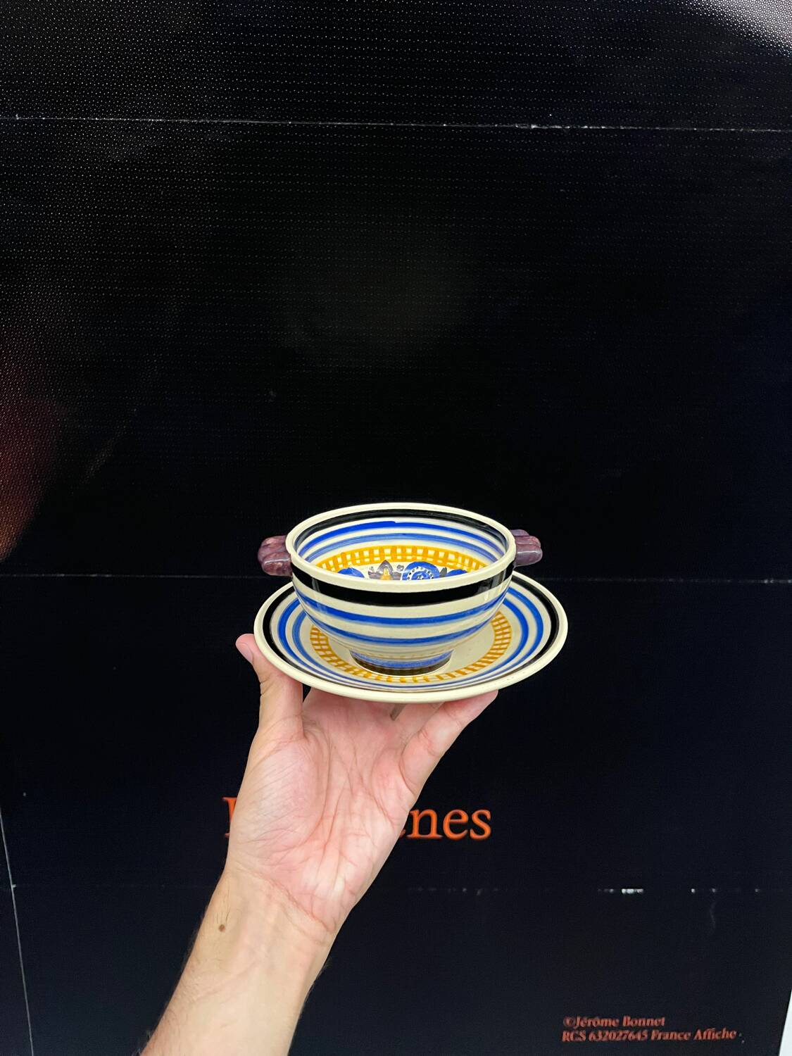 Henriot Quimper - bowl and its saucer