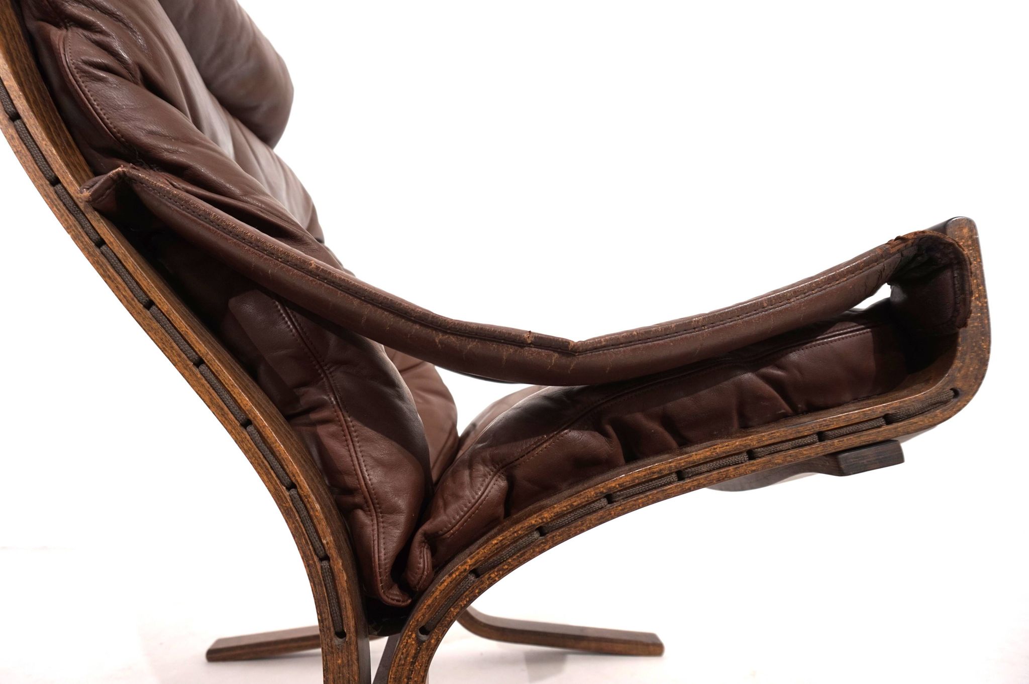 Fauteuil en cuir Westnofa Siesta par Ingmar Relling, 1960