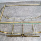 Bauhaus Tubular Brass Side Table, 1930s