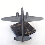 Presse papier 1930, avion en métal.