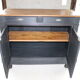 Buffet 2 portes noir et bois relooké