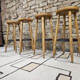 Set of 4 vintage 1970s bar stools