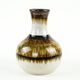 Ceramic vase with drip glaze, German pottery from the 1970s