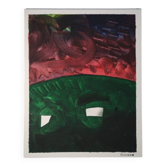 Signed abstract painting