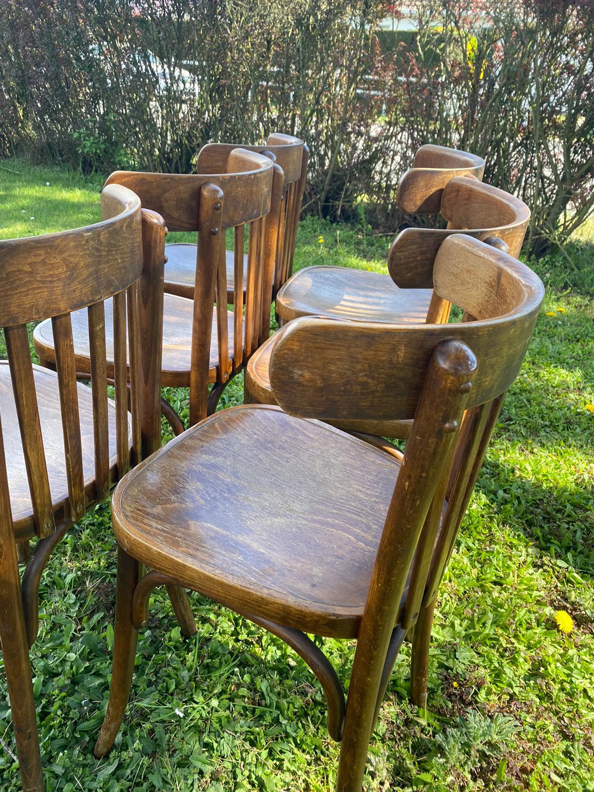 Lot of 6 bistro chairs