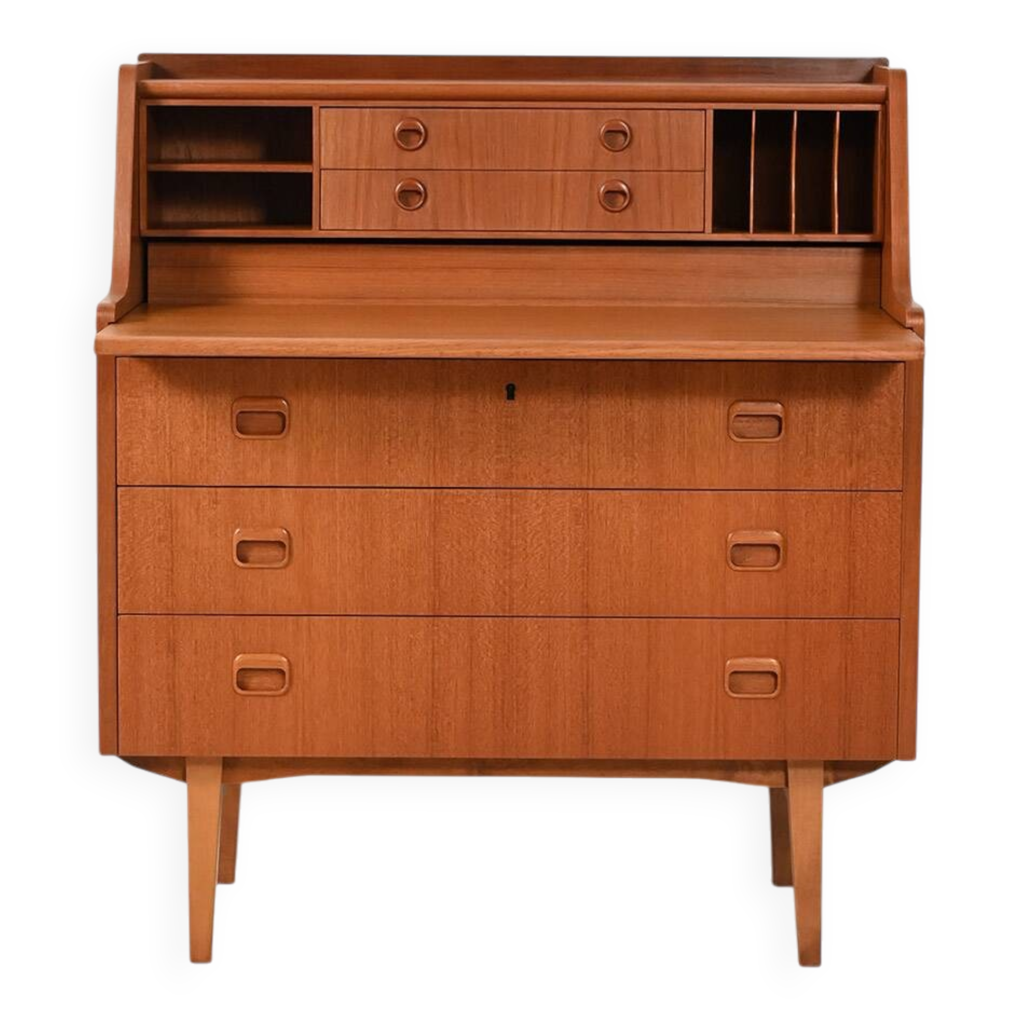 Secrétaire scandinave avec étagère escamotable, années 1960