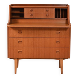 Secrétaire scandinave avec étagère escamotable, années 1960