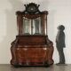 Antique trumeau with walnut mirrors, Italy 20th century