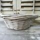 Pair of wicker baskets with transparent lining