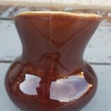 Enamelled sandstone vase Poet Laval 60s