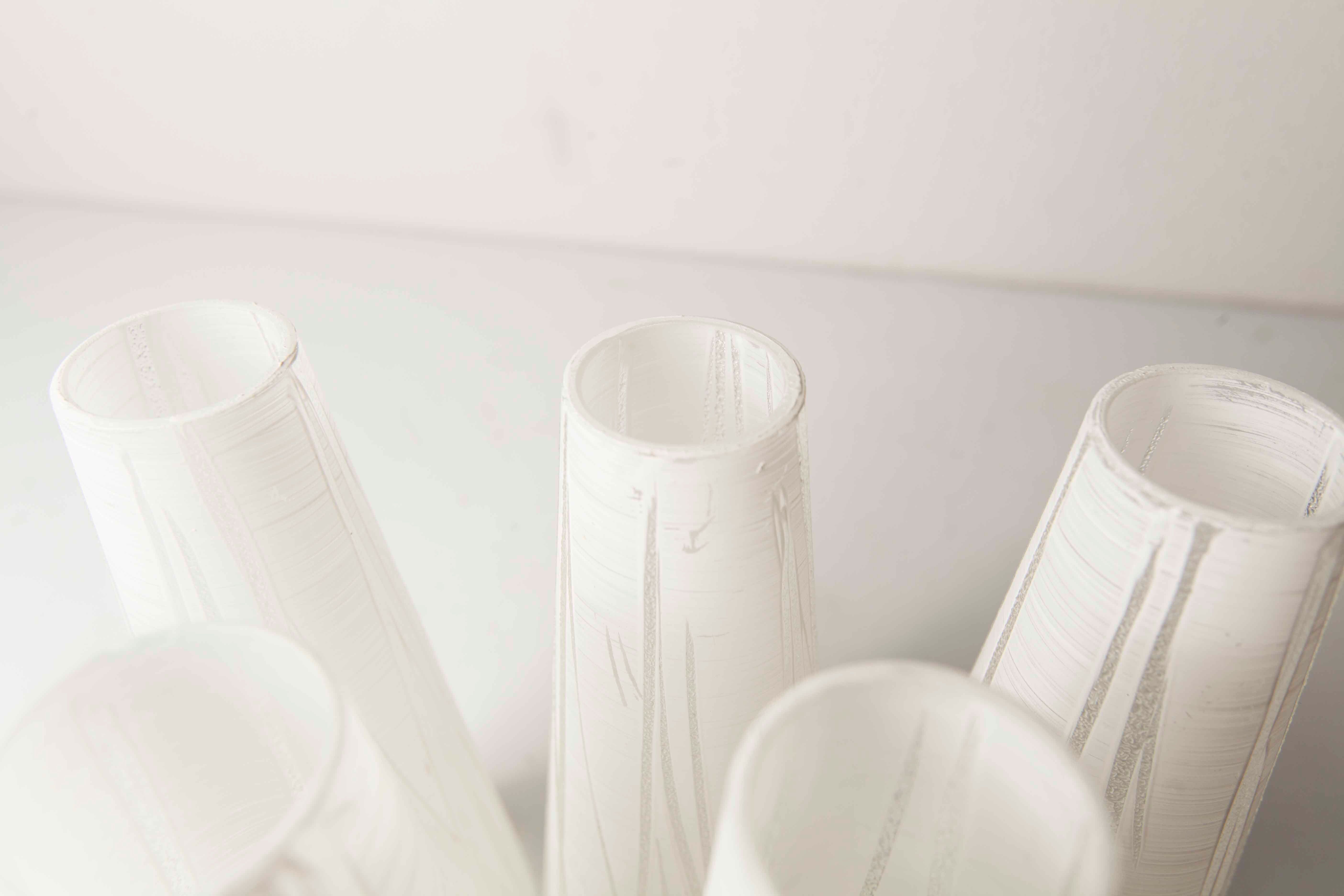 5-branched opaline brass chandelier 60's