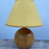 Turned wooden ball bedside lamp 1990