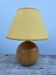Lampe de chevet boule bois tourné 1990