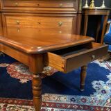 Solid cherry wood coffee table with 2 drawers