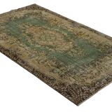 One-of-a-kind turkish handwoven vintage rug - rustic vintage charm 265x 161 cm