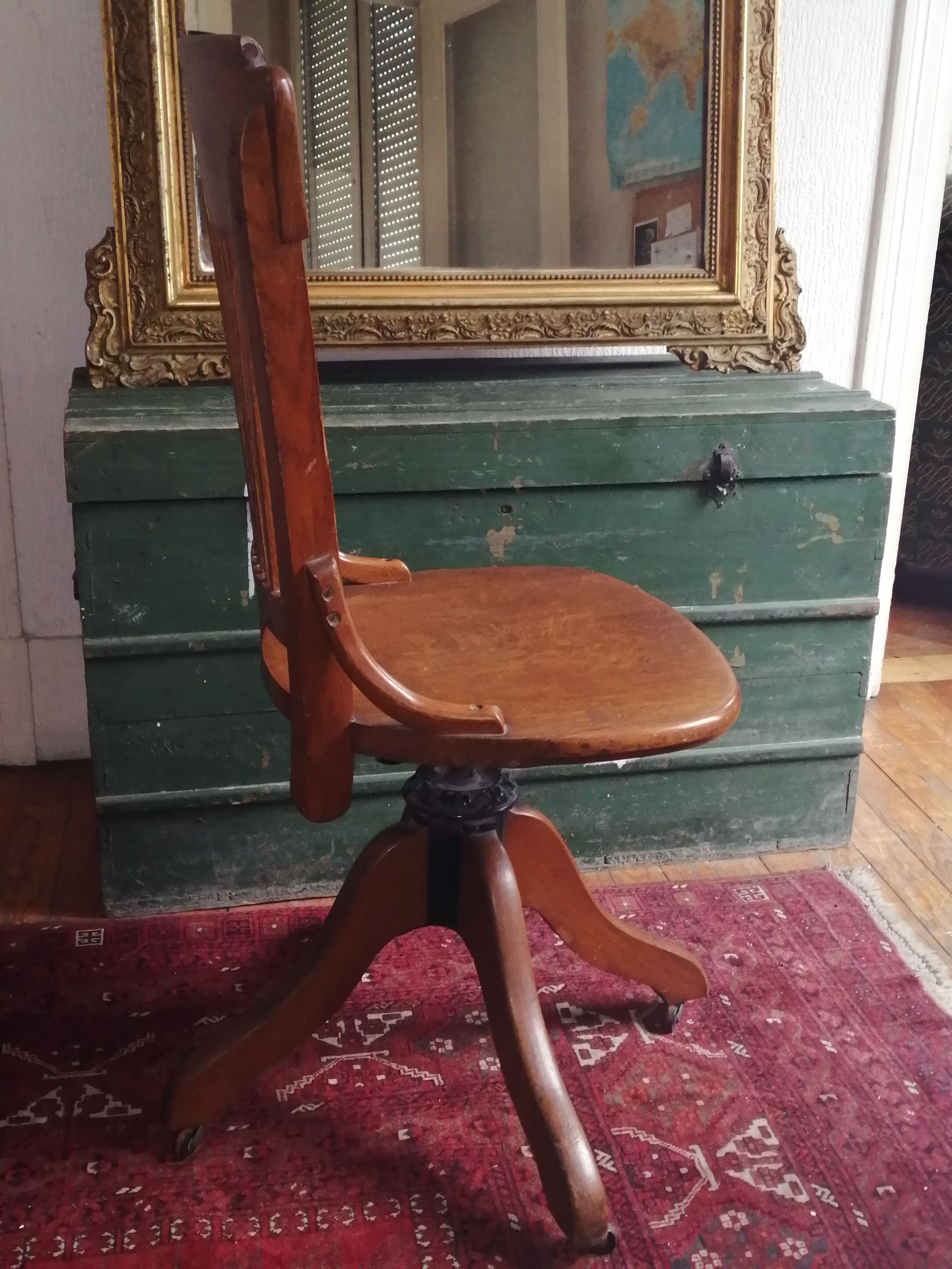 American oak office chair 1950