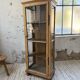 19th-century English pine display cabinet