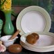 Six assiettes faïence de salins service "iseran" années 50