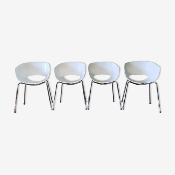 Series of 4 Sintesi chairs, Cantarutti design