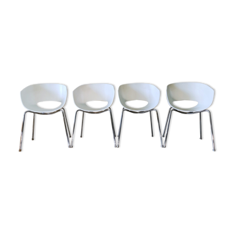 Series of 4 Sintesi chairs, Cantarutti design
