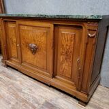 Louis XVI style mahogany and burl wood sideboard, 19th century