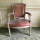 Directoire style armchair in patinated beech XX century