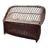 Banquette coffre osier