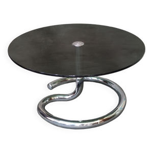 table basse années 1970 - chrome