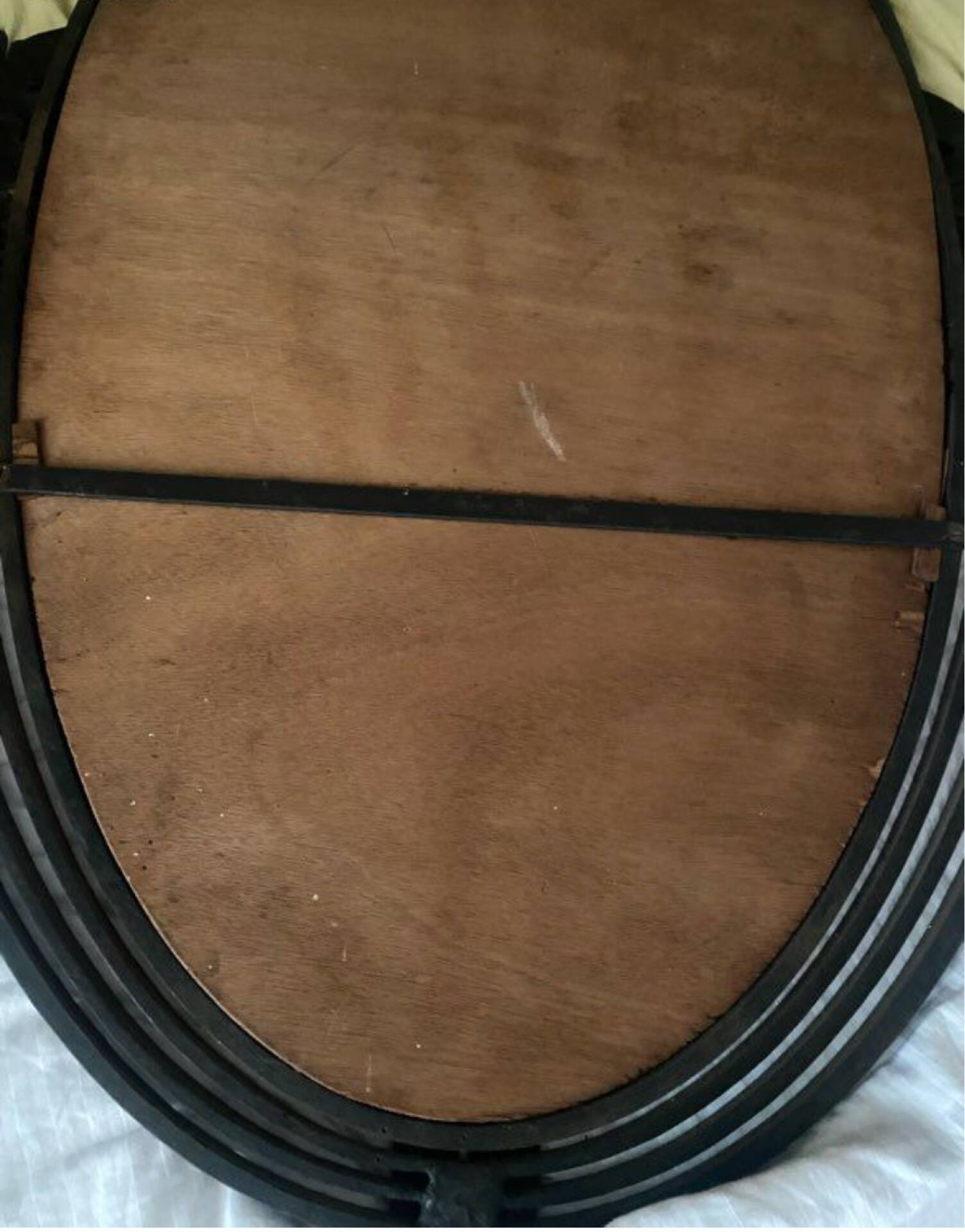 Art deco wrought iron mirror