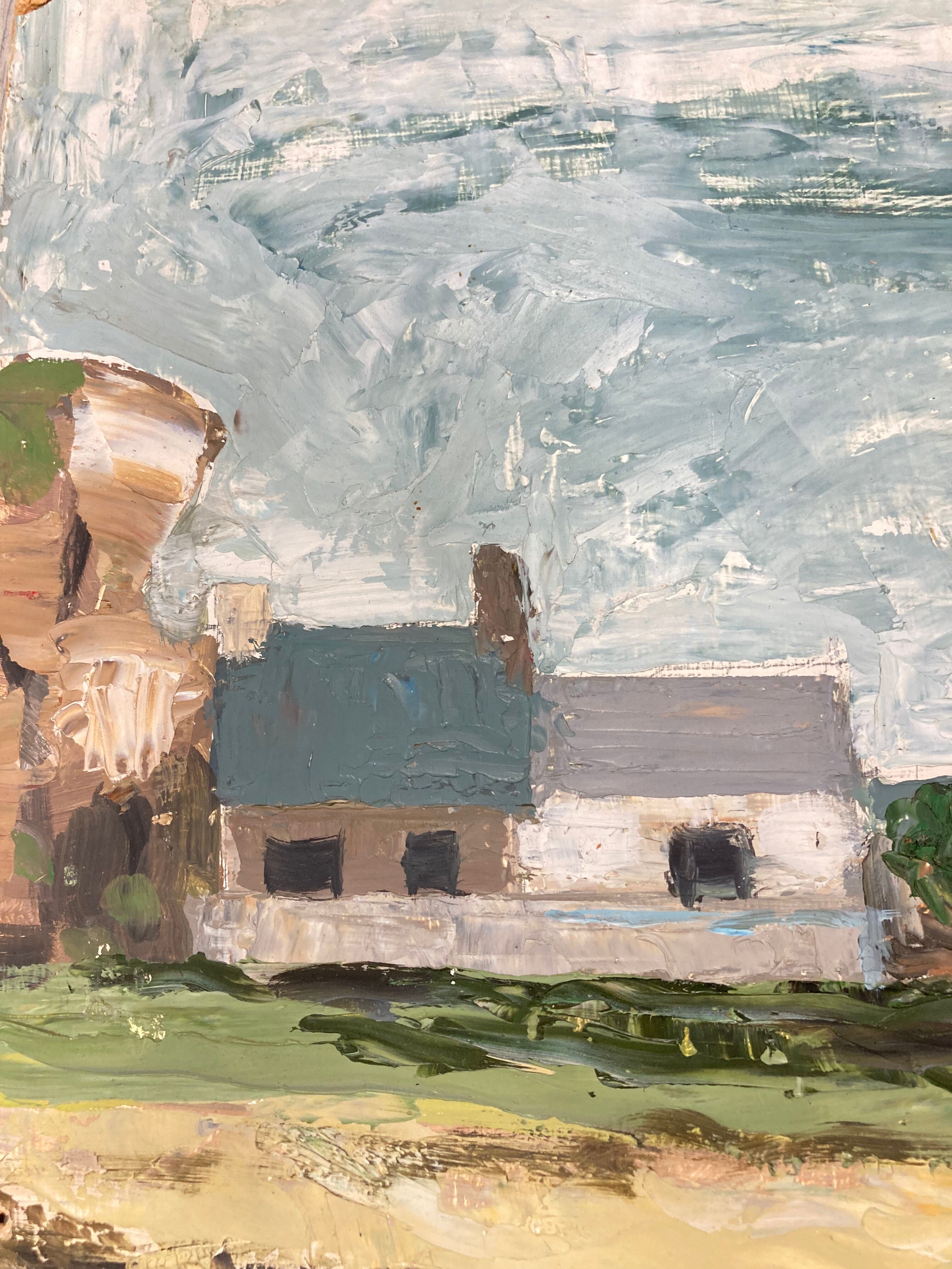 Vintage painting Brittany