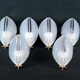 Six VeArt Murano wall lamps by Guismondi for Artemide