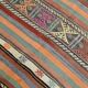 6x8 Ethnic Striped Green & Orange Kilim Rug, 176x230Cm