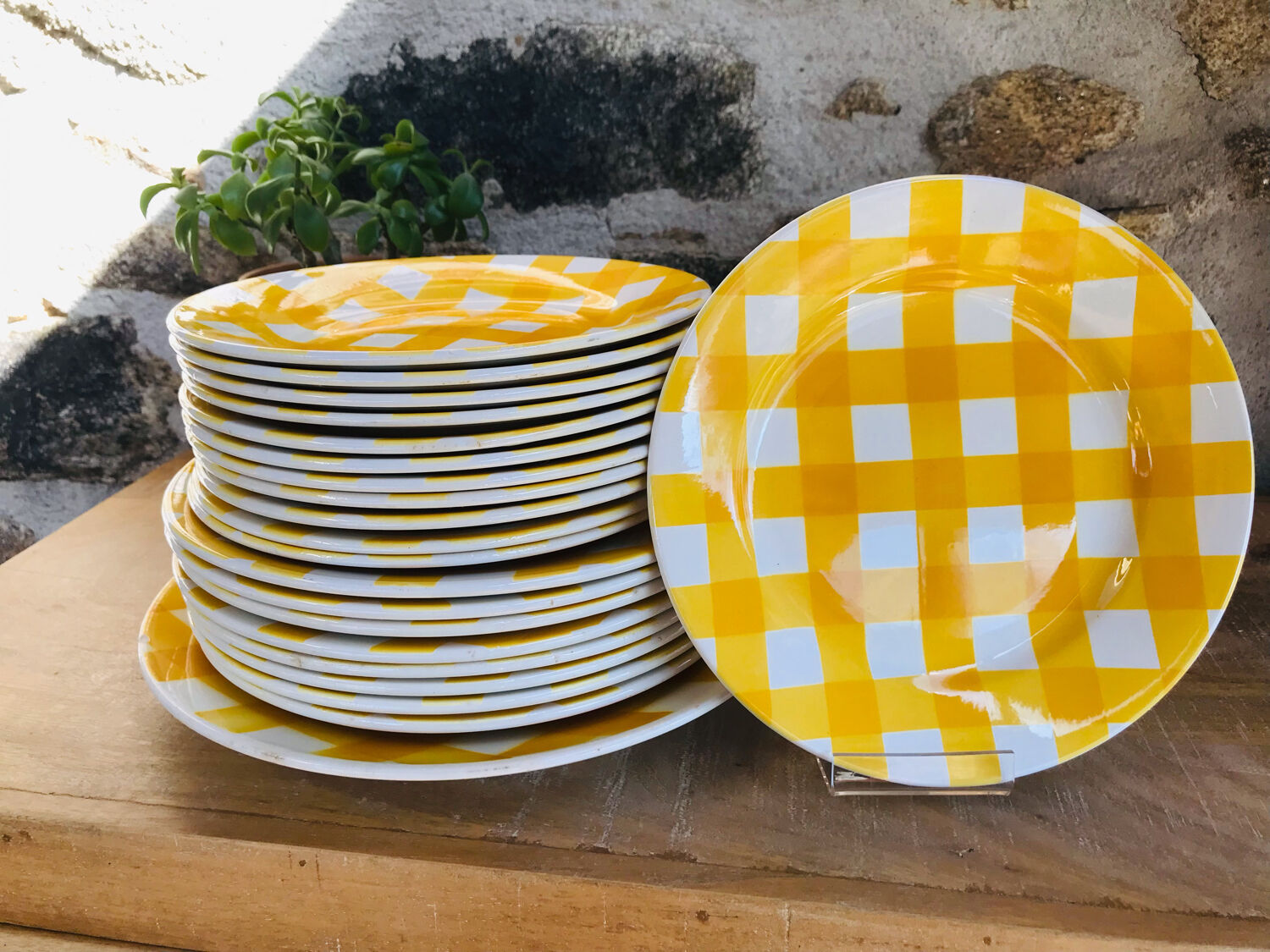 Service 21 earthenware plates of Sarreguemines Digoin Scottish model
