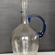 Vintage carafe in blown and bubbled glass paste.