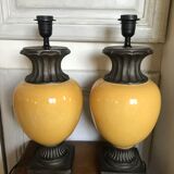 Vintage cracked ceramic lamp