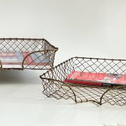 Bannettes empilables fil de laiton vintage