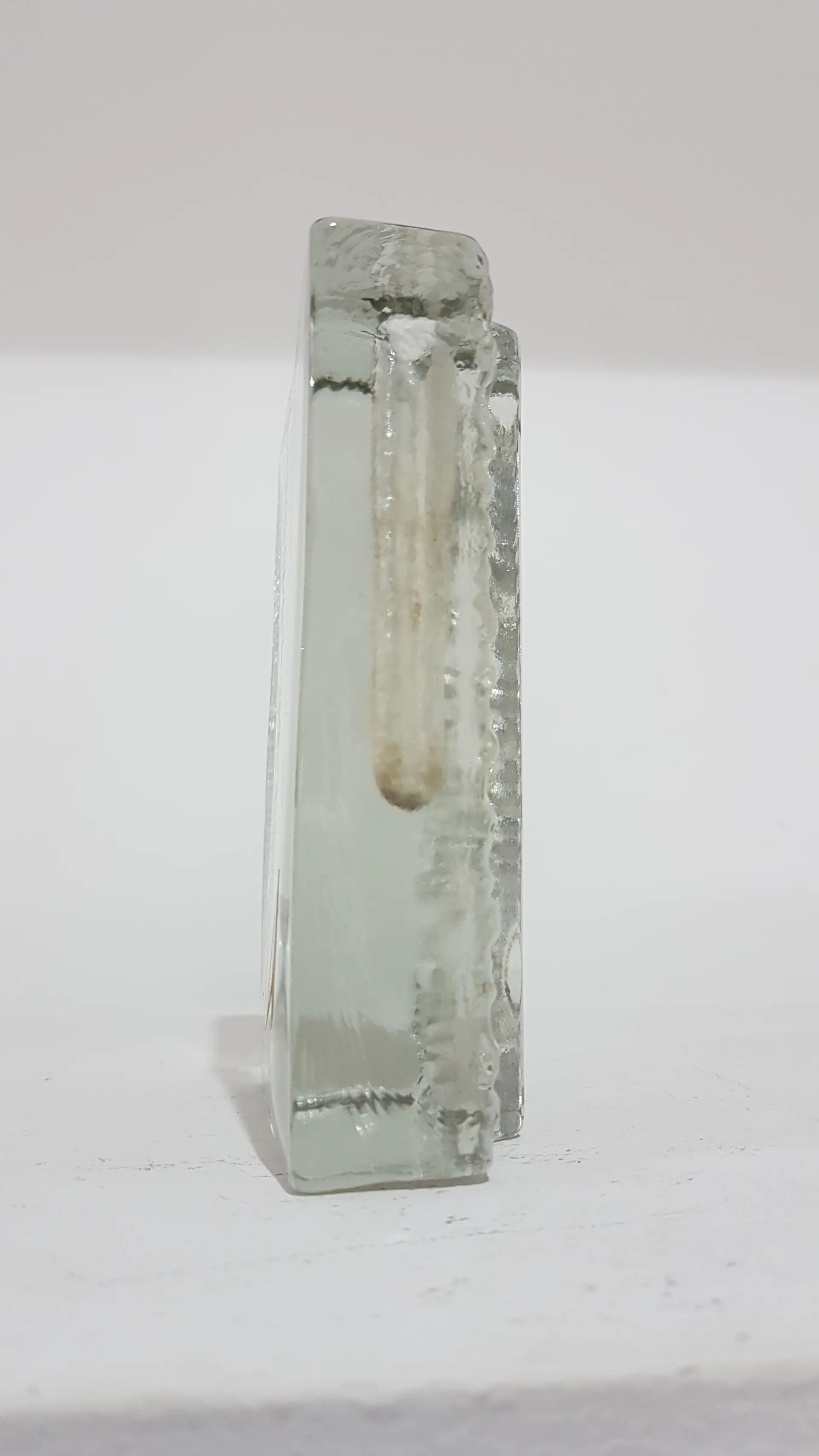 Vase solitaire, en verre transparent, conçu par H. Düsterhaus, Walther Glas,