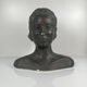 Female bust in neoclassical style in plaster by M. Mongey, 20th century.