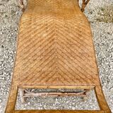 Old rattan chaise longue 20th century