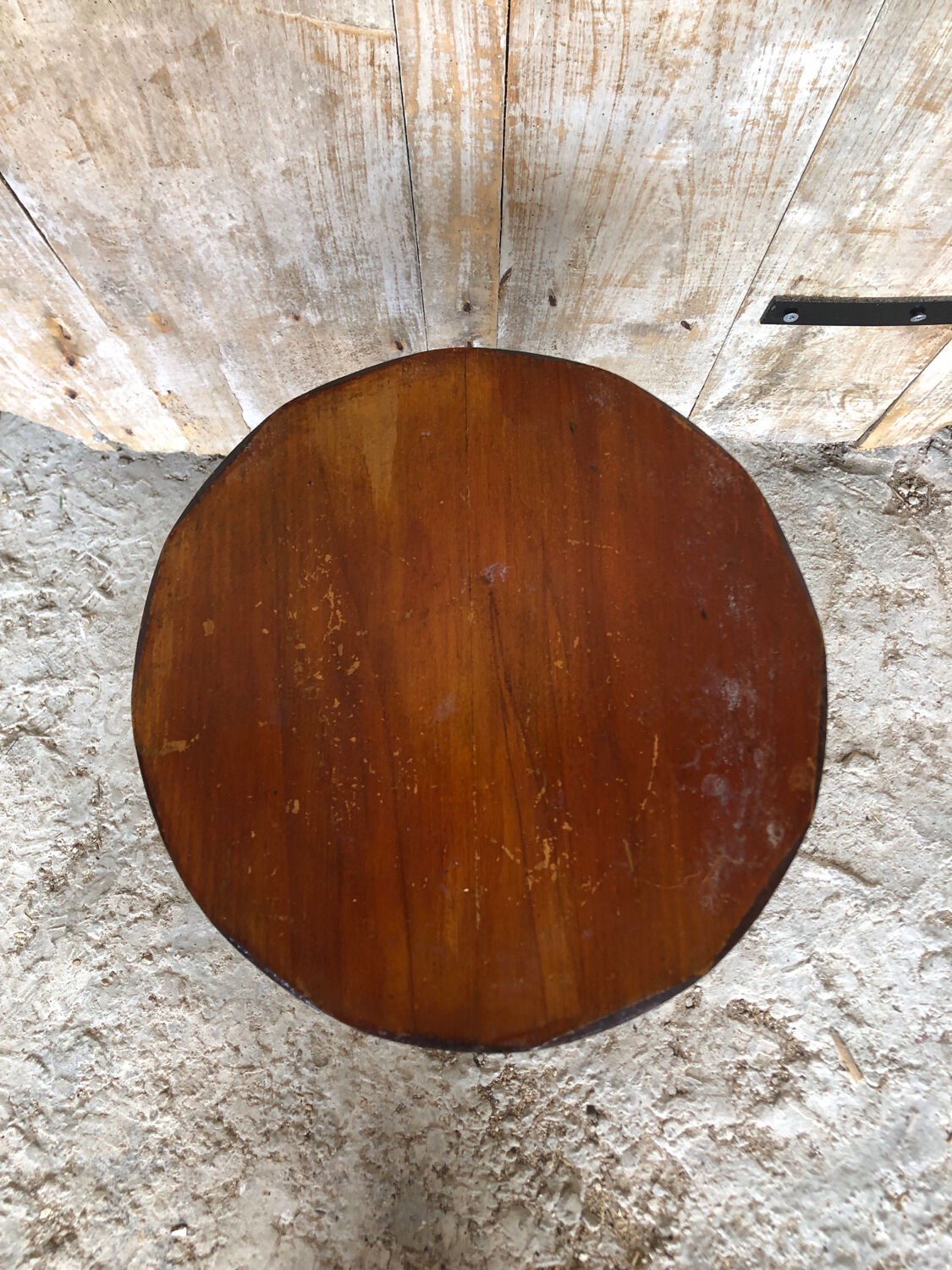 Sellette table appoint tripode bois vintage #a148