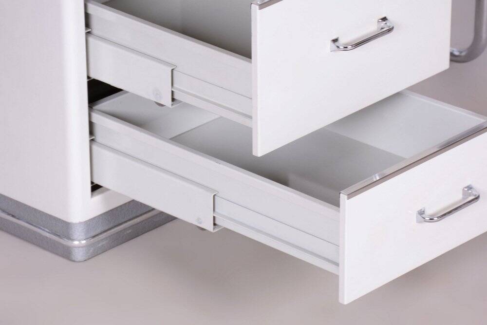 Bauhaus Writing Desk, Steel, Glass, Germany, 1940s
