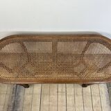 Louis XVI style walnut piano bench